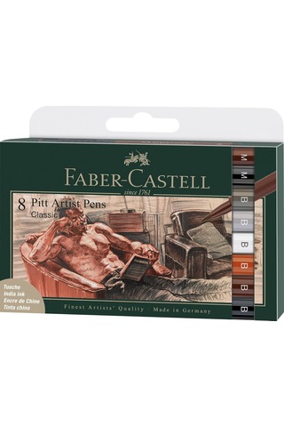 Faber-castell Pitt Artist Pen Çizim Kalemi Fırça Uç Classic Acade Çok Renkli