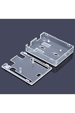 Alkatronik-Arduino Uno R3 Plastik Koruma Kutusu Vidalı Pleksi Kutu