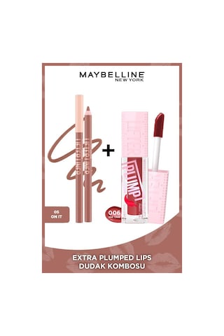 Maybelline New York Extra Plumped Lips Lifter Liner 05 On It + Lifter Plump Hot Chili 006