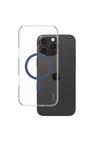 Apple Uyumlu iPhone 16 Pro Max Magsafe  Urban Combat Şeffaf-mavi Telefon Kılıfı Şeffaf