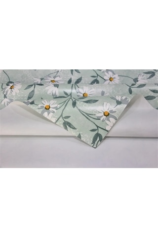 Pvc Muşamba Papatya Desen Masa Örtüsü Elyaf Astarlı