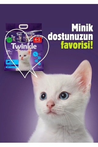 Twinkle Yavru Kediler İçin Balıklı Tam Ve Dengeli Kedi Maması 4 Kg