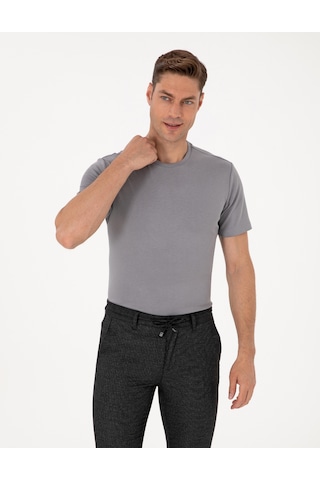 Pierre Cardin Erkek Gri Tişört 50308037-vr024 Gri