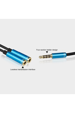3.5mm Aux Splitter Kablo Mikrofonlu Kaiyi