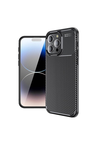 Apple Uyumlu iPhone 15 Pro Kılıf Zore Negro Silikon Kapak Siyah