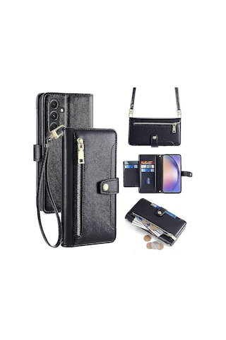 Galaxy A54 5g Fermuarlı Cüzdan Kılıf - İnce Koruyucu Kılıf Çok Renkli