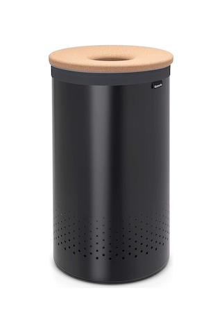 Brabantia Çamaşır Sepeti 60 Lt Siyah Mantar Kapak 120022 Siyah