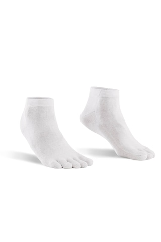 Bonny Silver Önleyici Parmaklı Patik Gümüş Çorap 3'lü Paket Beyaz