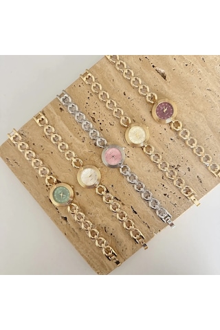 Savior Collection Helios Silver Pembe Saat