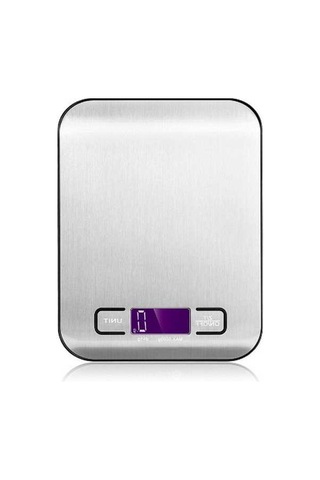 Fortunelane 5kg/1g Hassasiyetli Gümüş Dijital Terazi, 5 Birim, Tare, Dokunmatik, Işıklı Lcd, Pişirme & Pastane Terazisi, Farklı R Çok Renkli