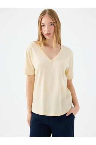 LOFT Regular Fit Kadın Tshirt K.kol Lf2038952 Q1.v1 Bej