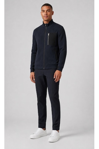 Alexandergardi Cep Detaylı Fermuarlı Dik Yaka Sweatshirt Lacivert
