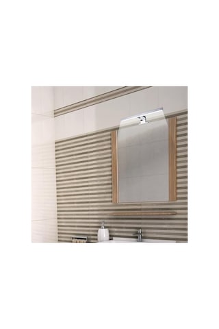 Krom Renkli Led Banyo Apliği, 30 Cm Uzunlukta, 6500k Beyaz Işık 10 Parça Siyah