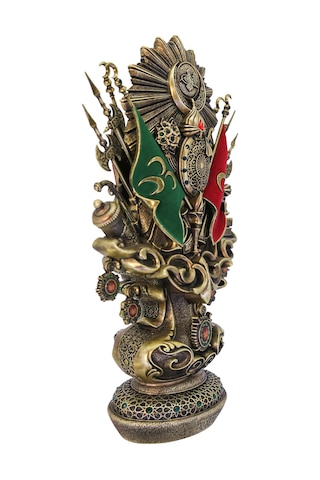 Nakkaş Osmanlı Boytu Büyük Boy Antik Sarı / Yeşil Taşlı