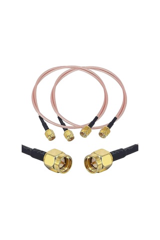 8x Sma Erkek - Sma Erkek Koaksiyel Kablo, Sma Konnektörleri İçin 50 Cm Wifi Anten Kablosu