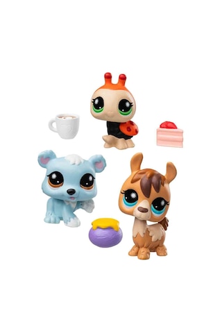 Littlest Pet Shop Minişler 3 Lü Figür Seti S4 Uğur Böceği-lama-kutup Ayısı