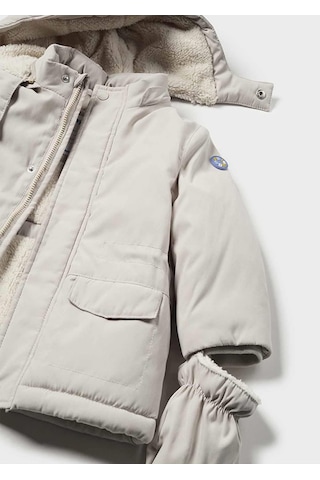 Mayoral Kışlık Erkek Bebek Parka Mont Eldivenli - Krem Krem