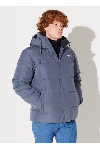 Lee Erkek Kapüşonlu Gri Şişme Mont - L88Bnya66 001