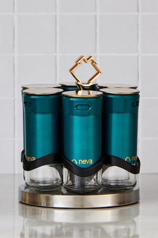 Neva N3040 Sweet Premıum Mentol Niş 6 Lı Baharat Seti Yeşil