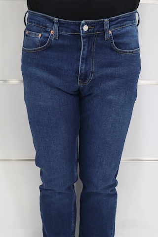 Denim Cartel Dmctekstil Erkek Normal Bel Dar Kesim Boru Paça Jean Pantolon Koyu Mavi