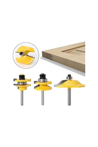 Sones 3 Adet/takım 1/4 Saplı Ev Tipi Kesme Makası Ağaç İşleme Gravür Freze Kesici