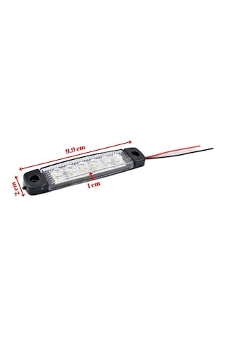 10 Adet Beyaz Parmak Lamba 6 Led Su Geçirmez 12v 24v Emir