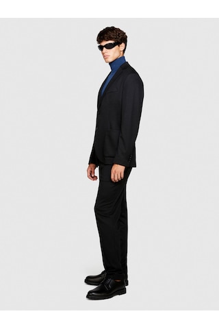 Sisley Poliviskoz Slim Fit Ceket Erkek Renkli Mont - 323a2w6asw01c Siyah