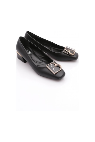 Dgn 4874 Kadin Tokali Topuklu Ayakkabi Siyah