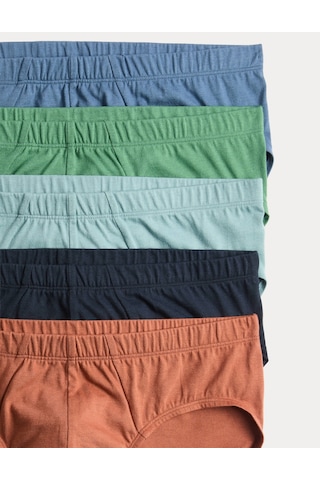 Marks & Spencer 5’li Saf Pamuk Cool & Fresh Slip T14002559F Çok Renkli