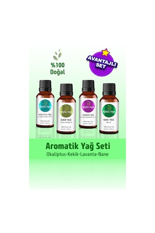 Köylü Ana Okaliptus + Nane + Kekik + Lavanta Aromatik Yağ 4'lü