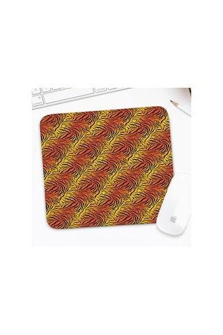 Tiger Desenli Mouse Pad, Kaymaz Kauçuk Taban, Su Geçirmez, Pürüzsüz Dokulu, 27x32cm-a11