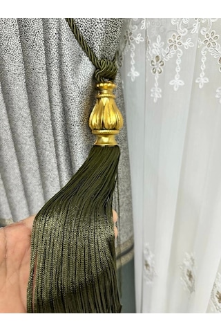 Nivemeshome Yeşil Saçaklı Gold Aparat Tavan Toplama Braçol Altın