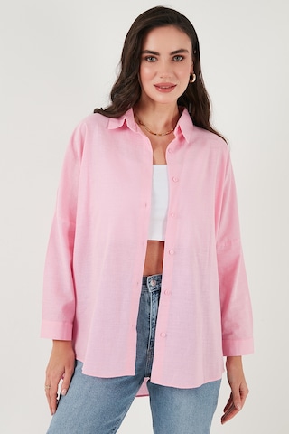 Sd Luxury Bayan Gömlek 6781001s2 Pembe - Yeşil