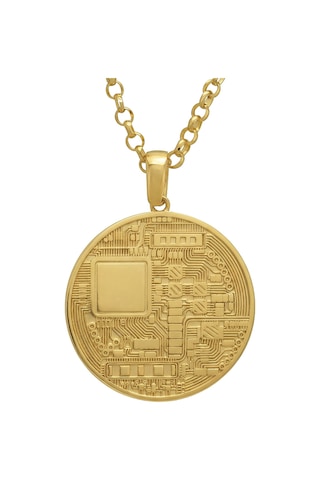 Agakulche 14 Ayar Bitcoin Kolye
