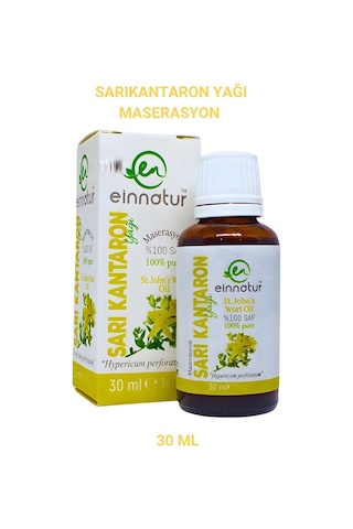Einnatur Sarı Kantaron Yağı %100 Saf Zeytinyağında Maserasyon St John's Wort Oil 30 ML