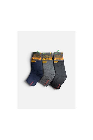 Çega Socks Dikişsiz Bambu Kışlık Thermal Erkek Çorap Patik 6'lı Çok Renkli Çok Renkli