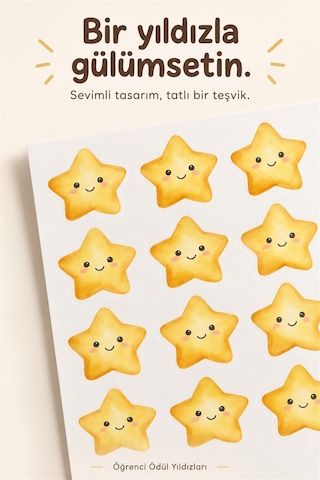 140 Adet Yıldız Şeklinde Öğrenci Ödül Etiketi Motivasyon Ve Başarı Sticker Seti Çok Renkli