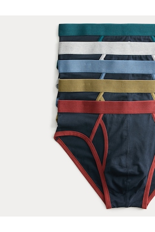 Marks & Spencer 5'li Pamuklu Slip T14006814s Lacivert