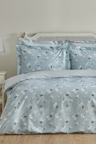 Karaca Home Daisy %100 Pamuk Çift Kişilik Nevresim Takımı Mint M 200.22.08.0034 Mint