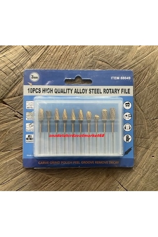 Carve Titanyum Çelik Ahşap Metal Oyma Seti Freze Seti Gravür Ucu 10pcs 3mm