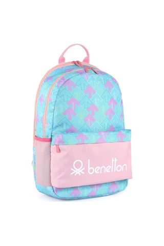 United Colors Of Benetton Bnt03731 Kadın Sırt Çantası Mint/Pembe Çok Renkli
