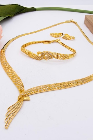 22 Ayar Altın Füzyon Döküm Set Altın Takı Seti Lkset1109