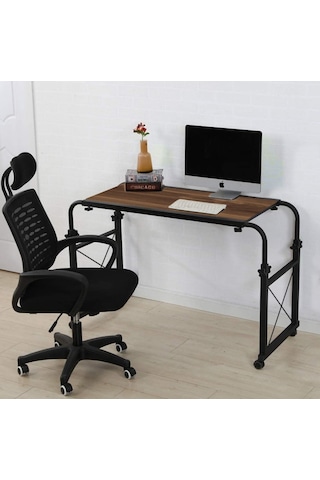 Sekizincicaddedizayn Genişlik Ve Yükseklik Ayarlı Tek Kişilik Yatak Masası - Ceviz