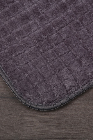 Kare Plus Antrasit Büyük Ebat 80x150 + 50x80 Cm 2'li Banyo Paspası Yıkanabilir Klozet Takımı Vizon