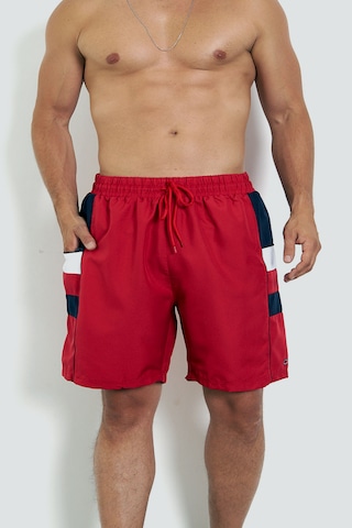 Enrico Ferry Erkek Kırmızı Cepli Büyük Beden Deniz Şortu Edy2517b Kırmızı