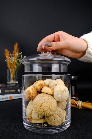 Digithome Tekli Cam Kapaklı Erzak Saklama Kabı Kavanoz Şeffaf 12 Cm Kv.sln.001 C1-1-288