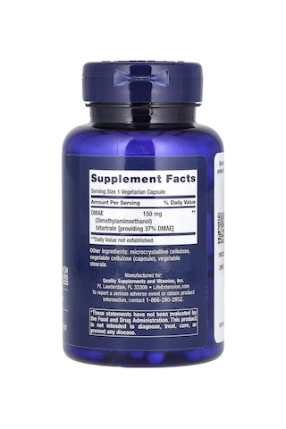 Dmae Bitartrate 150 Mg, 200 Kapsül