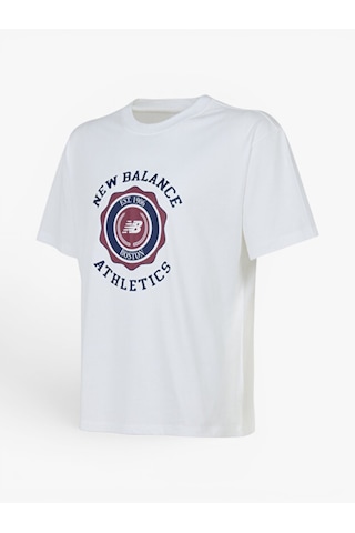 New Balance Nb Lıfestyle Men T-shırt Erkek Beyaz T-shirt - Mnt3641