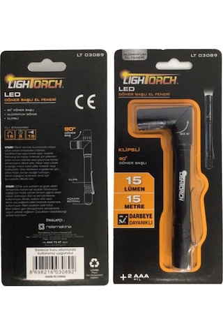 Lightorch Lt03089 90' Döner Başlı Led Fener 15 Lümen