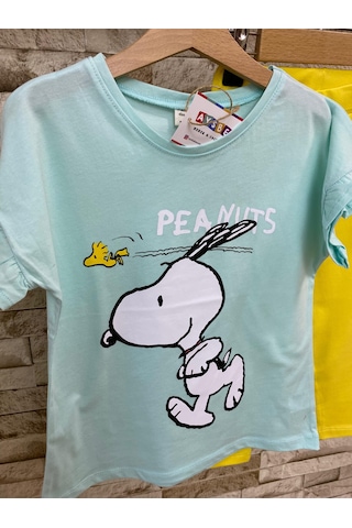 Aysbebe Tişört + Kapri Tayt Kız Çocuklar İçin Yazlık Takım Yeşil 1411-1544